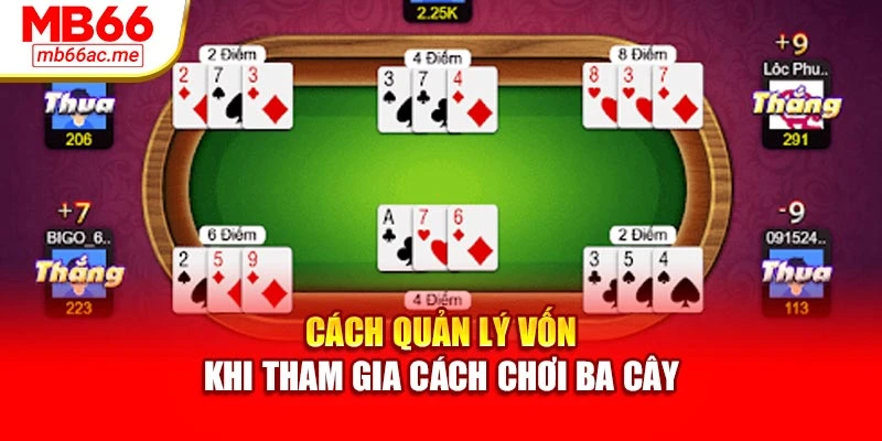 Cách Chơi Ba Cây Chuẩn Xác Hiệu Quả Tại Nhà Cái Mb66 3 Cách quản lý vốn khi tham gia cách chơi ba cây